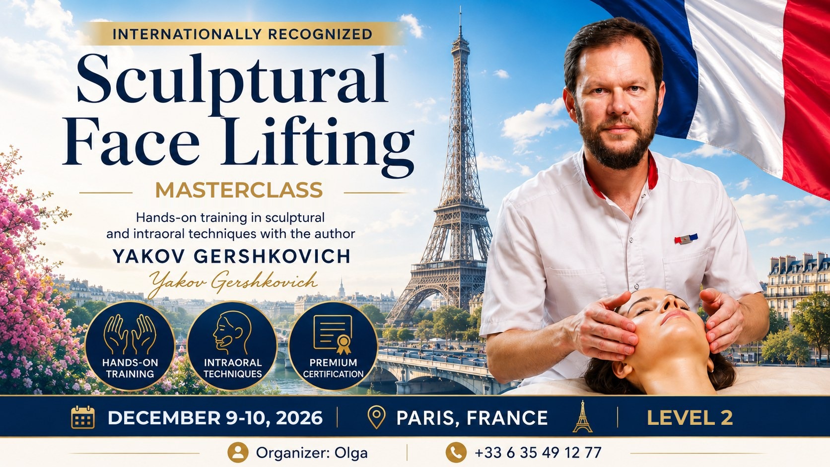 Sculptural Face Lifting Level 2 Masterclass with Yakov Gershkovich - Paris, 9-10 December 2026