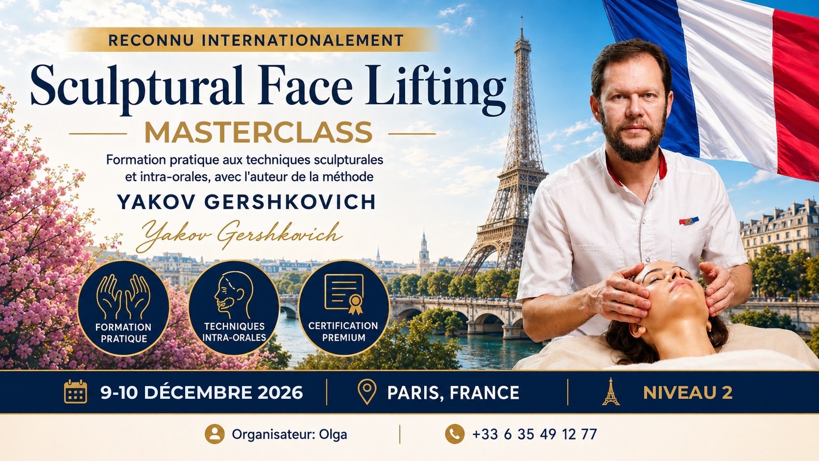 Masterclass Sculptural Face Lifting Niveau 2 avec Yakov Gershkovich - Paris, 9-10 décembre 2026